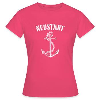 Tee-shirt Neustadt in Holstein - T-shirt Femme - rose azalée - Devant - AI Model Female 172 dark (172cm)