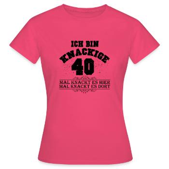 40. Geburtstag - Frauen T-Shirt - Azalea - Vorne - AI Model Female 172 dark (172cm)