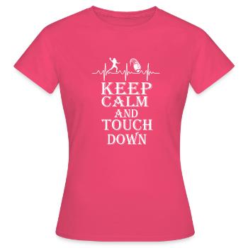 Football américain - T-shirt Femme - rose azalée - Devant - AI Model Female 172 dark (172cm)