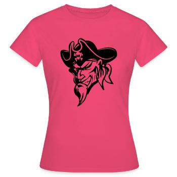 Pirate mal - T-shirt Femme - rose azalée - Devant - AI Model Female 172 dark (172cm)