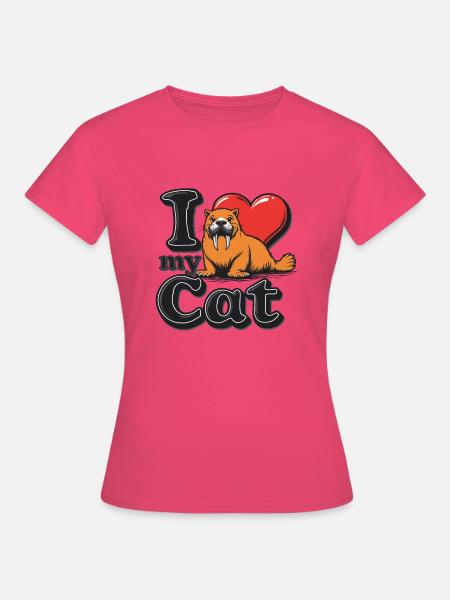 KATZENLIEBE - Frauen T-Shirt - Azalea
