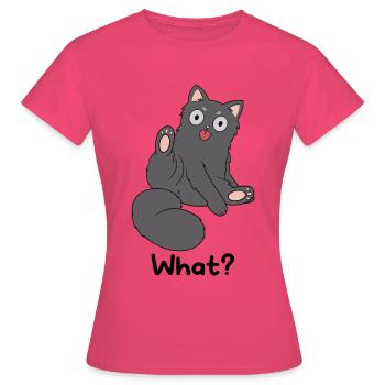 What? - Women's T-Shirt - azalea - Front - AI Model Female 172 dark (172cm)