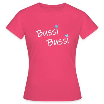 Bussi Bussi bayerisches Herzerl - Frauen T-Shirt - Azalea - Vorne - AI Model Female 172 dark (172cm)