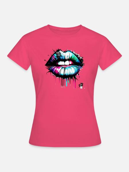 lips graffiti style - Frauen T-Shirt - Azalea