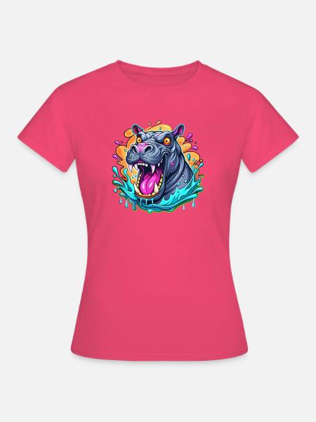 hippo - Frauen T-Shirt - Azalea