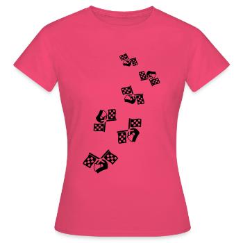 Casque de coureur - T-shirt Femme - rose azalée - Devant - AI Model Female 172 dark (172cm)
