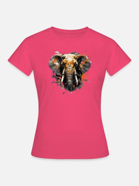 Elephant Head - Frauen T-Shirt - Azalea