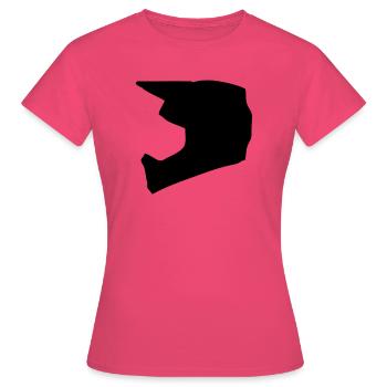 Downhill Helmet - T-shirt Femme - rose azalée - Devant - AI Model Female 172 dark (172cm)