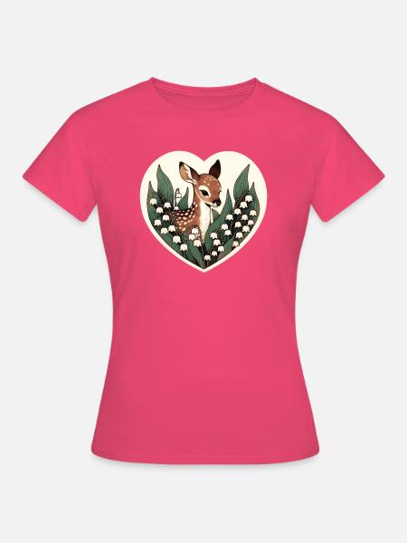 Maiglöckchen-Rehkitz - Frauen T-Shirt - Azalea