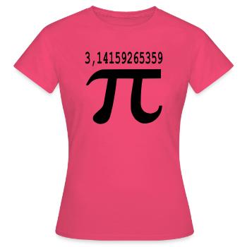pi - T-shirt Femme - rose azalée - Devant - AI Model Female 172 dark (172cm)