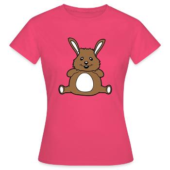 Lapin Potelé Gras Gras Rond En Surpoids Affamé - T-shirt Femme - rose azalée - Devant - AI Model Female 172 dark (172cm)