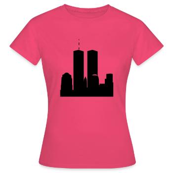 World Trade Center - WTC - Frauen T-Shirt - Azalea - Vorne - AI Model Female 172 dark (172cm)