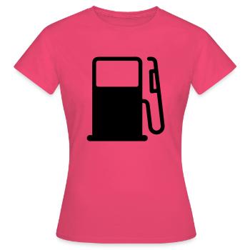 Pompe à essence - T-shirt Femme - rose azalée - Devant - AI Model Female 172 dark (172cm)