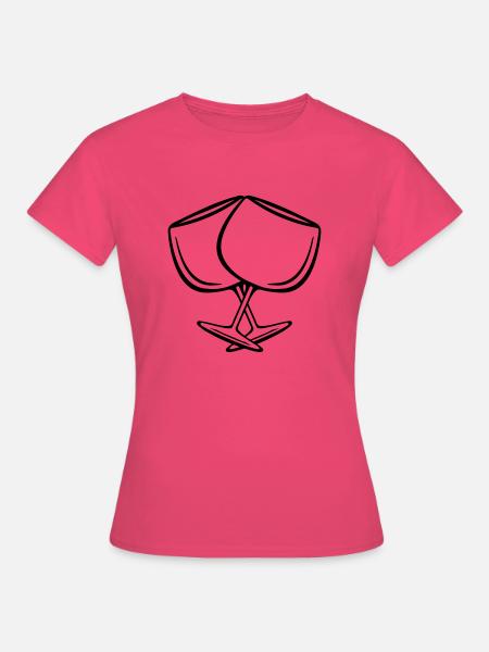 wine glasses - Frauen T-Shirt - Azalea