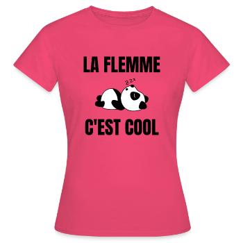 Faulheit ist cool-humoristisch-lustig - Frauen T-Shirt - Azalea - Vorne - AI Model Female 172 dark (172cm)