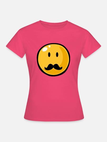 Smiley Mustache - Frauen T-Shirt - Azalea