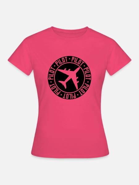 Schild Stempel Pilot - Frauen T-Shirt - Azalea
