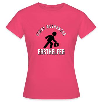Ersthelfer - First Responder - Helfer vor Ort - Frauen T-Shirt - Azalea - Vorne - AI Model Female 172 dark (172cm)