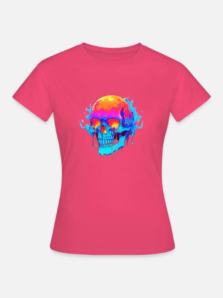 Schmelzender Schädel 002 - Frauen T-Shirt - Azalea