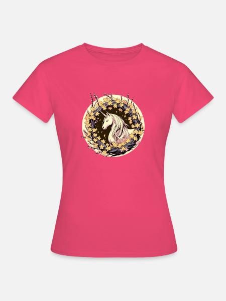 Retro Forsythie Einhorn - Frauen T-Shirt - Azalea