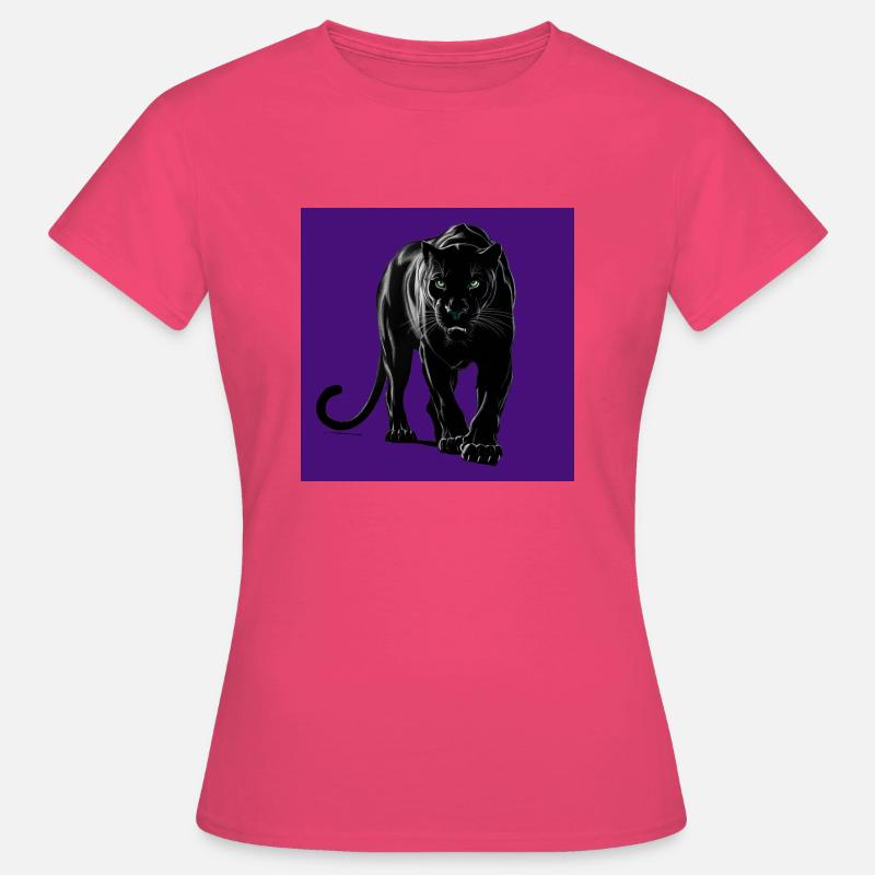 en sort panter - Dame-T-shirt - azalea