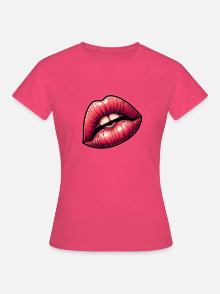 Rote Lippen - Intensive Sinnlichkeit - Frauen T-Shirt - Azalea