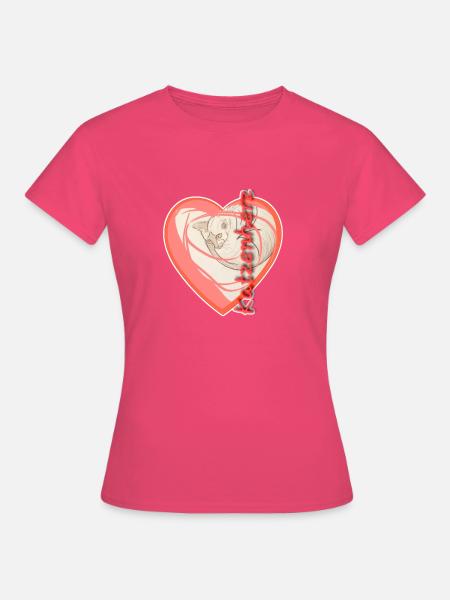 Katzenherz - Frauen T-Shirt - Azalea