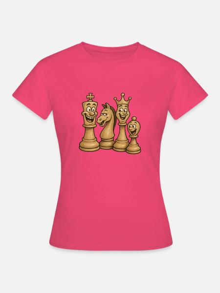 Schach holz - Frauen T-Shirt - Azalea