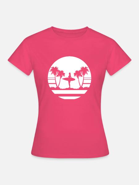 Surfing Surfboard Surfer Geschenksidee - Frauen T-Shirt - Azalea