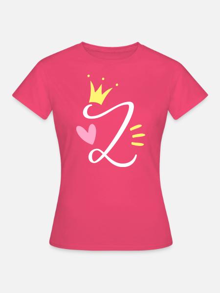 Buchstabe Z Anfangsbuchstabe Krone - Frauen T-Shirt - Azalea