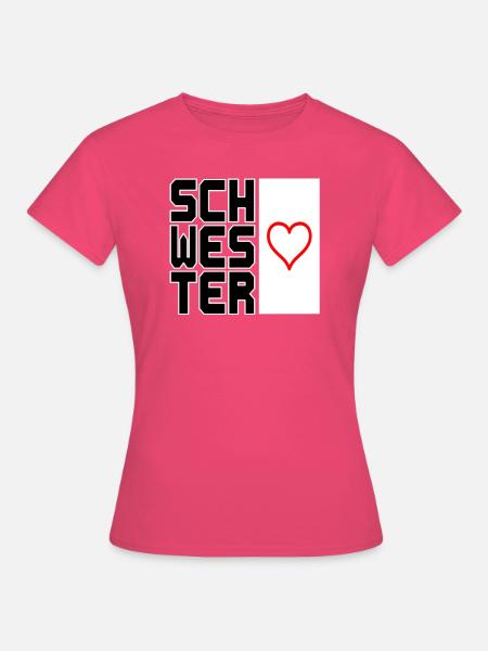 Schwesterherz Vertikal - Frauen T-Shirt - Azalea
