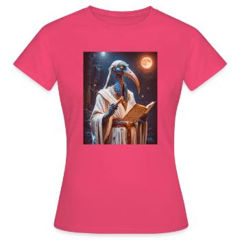 Thoth, ibis-headed god, holding a scroll - Women's T-Shirt - azalea - Front - AI Model Female 172 dark (172cm)