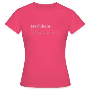Frechdachs Définition Nom d’animal coquin lâche - T-shirt Femme - rose azalée - Devant - AI Model Female 172 dark (172cm)