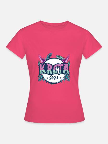Kreta 2024 Urlaub - Frauen T-Shirt - Azalea