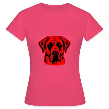 Tête de chien Kangal - T-shirt Femme - rose azalée - Devant - AI Model Female 172 dark (172cm)