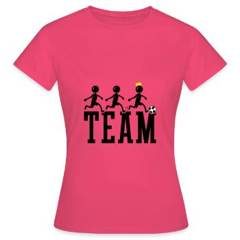 Football par équipe Football - T-shirt Femme - rose azalée - Devant - AI Model Female 172 dark (172cm)