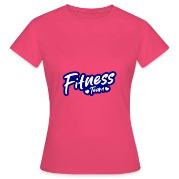 Équipe de fitness - T-shirt Femme - rose azalée - Devant - AI Model Female 172 dark (172cm)