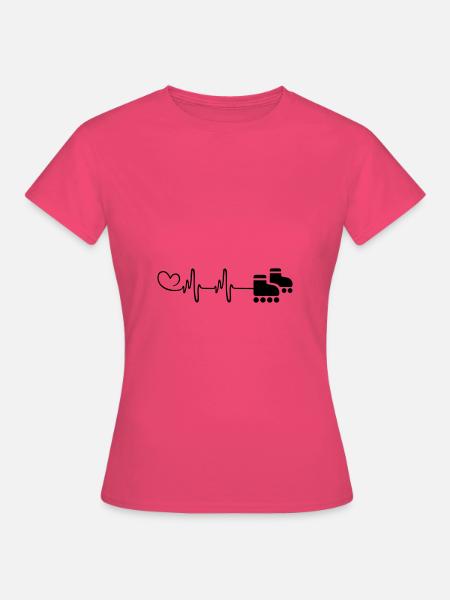 Inline skates Puls Herzschlag - Frauen T-Shirt - Azalea