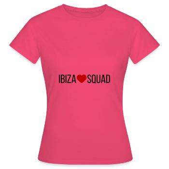 Ibiza Squad Heart - T-shirt Femme - rose azalée - Devant - AI Model Female 172 dark (172cm)