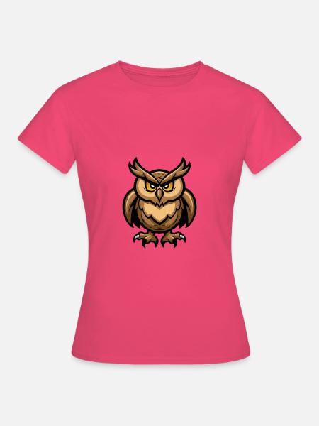 Eule Comic - Frauen T-Shirt - Azalea