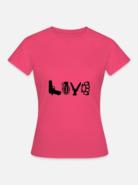 Liebe Waffe Lustig - Frauen T-Shirt - Azalea