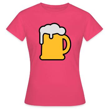 Bierkrung | Beer Mug - T-shirt Femme - rose azalée - Devant - AI Model Female 172 dark (172cm)