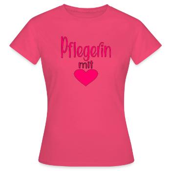 Pflegerin - Herz Symbol - Pflegefachfrau - DANKE - Frauen T-Shirt - Azalea - Vorne - AI Model Female 172 dark (172cm)