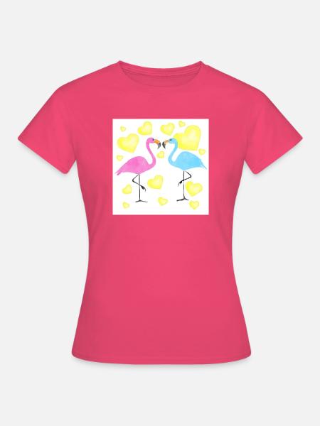 Verliebte Flamingos - Frauen T-Shirt - Azalea