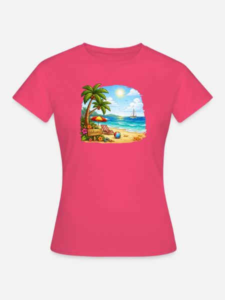 Willkommen am Tropenstrand - Frauen T-Shirt - Azalea