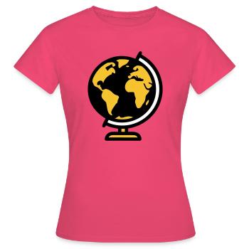 Globe Globe Earth School - Women's T-Shirt - azalea - Front - AI Model Female 172 dark (172cm)