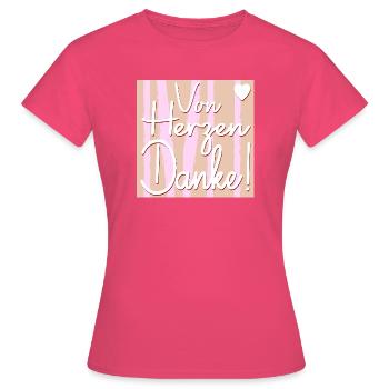 Appreciation Thank you - Women's T-Shirt - azalea - Front - AI Model Female 172 dark (172cm)