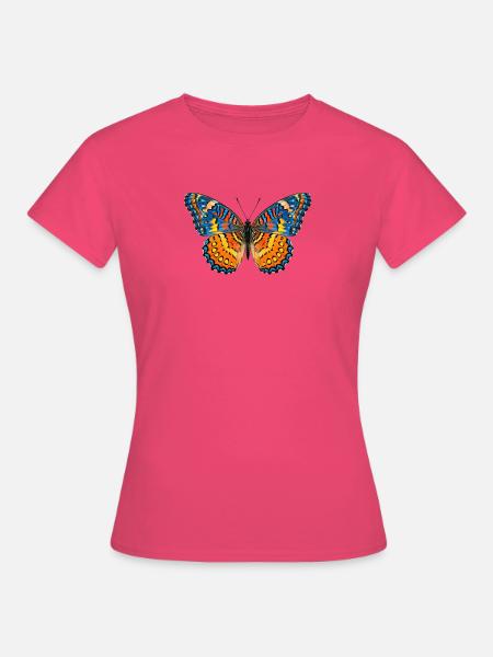 Vivid Spectrum Schmetterlingsflügelkunst - Frauen T-Shirt - Azalea