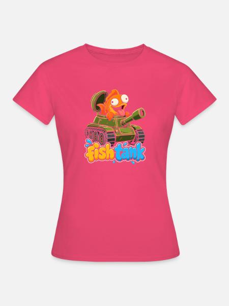 Fisch im Tank Cartoon-Motiv - Frauen T-Shirt - Azalea