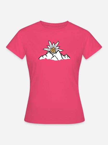 Sonne Bergblume Edelweiss - Frauen T-Shirt - Azalea